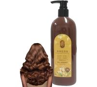 Coloration Capillaire Nourrissante à Base De Plantes, Shampooing De Coloration Capillaire Longue Durée Et Naturel Végétale Cheveux Noir, Shampoing Teinture Cheveux Gris Femme (Châtain)