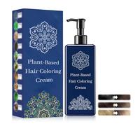 Coloration Cheveux,Plant-Based Hair Coloring Cream,Coloration Cheveux Chatain,Natural Plant Hair Dye, Pure Plant Extract for Grey Hair Color Bubble Dye,Natural Plant Hair Dye (Noir sarcelle,1 Pcs)