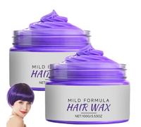 Coloration Cheveux Violet,Colorant Capillaire Colorant Temporaire,Violet Cire Colorante Cheveux Hommes Et Femmes,Gel Colorant Cheveux Non Permanent,Coloration Temporaire Cheveux Fêtes Ou Cosplay (2PC)