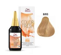 Coloration directe - WELLA - Color Fresh 8-03 - Blond clair naturel doré - Sans ammoniaque - 75 ml
