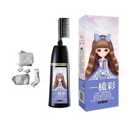 Coloration Mousse - Brosse-Peigne Shampooing Colorant 400ml - Couleur Cheveux Naturelle | Pour Couvrance, Teinture, Coiffage, Cuir Chevelu, Barbe, Femmes, Hommes, Salon À Domicile