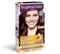 Coloration Permanente 4 Châtain Acajou Huile d'Argan Color & Éclat EUGENE COLOR - la boite de 115 ml Lot De 3 - Par Lot