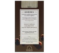 Coloration Permanente - Korres - Blond Platine Cendré 10.1 - Huile d'argan - Kératine naturelle - Soin doux