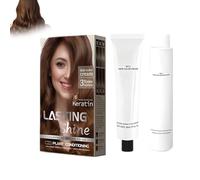 Coloration pour Cheveux Végétale, Luminosité Intense, Brillance et Volume, Instant Hair Dye Shampoo, Couleur Naturelle et Douce, Convient à Tous les Types de Cheveux-Brown
