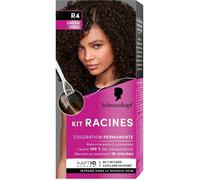 Coloration Racines Permanente - Schwarzkopf - Châtain Foncé R4 - Couverture Cheveux Blancs