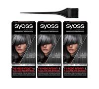 Coloration - SYOSS - Classique - Chrome Poussiéreux Gris - Cheveux normaux - Noir