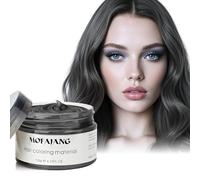 Coloration Temporaire Cheveux, 4.23 oz Coloration Cheveux Femme Homme, Cire Colorante Temporaire Pour Cheveux Facile À Laver Et À Changer De Couleur, Convient Pour Cosplay Halloween (Noire)