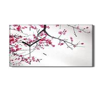 Coloray - Horloge sur Toile - Mains Noires - 60x30cm - Art Mural - Salon, Chambre - Nature, Moderne