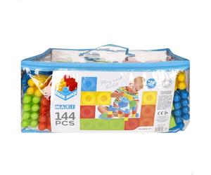 ColorBaby 47792 Blocs de Construction pour Enfants, Comprend 144 pièces Maxi, Grande Taille, Couleurs diverses, Jeux éducatifs, Jouets pour Enfants, à partir de 18 Mois