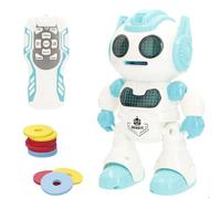 ColorBaby 47836 Warriors Robot télécommandé, Intelligent et interactif, 23 cm, lumière et Son, lanceurs OVNI, robotique, Robots télécommandés, Jouets Enfants 3 Ans, Cadeau d'anniversaire
