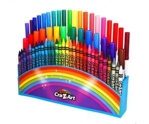 ColorBaby 47924 Cra-Z-Art Set de couleurs à peindre, mesure 28 x 5 x 32 cm, organiseur de peintures, fournitures scolaires, cires, marqueurs, lavable, non toxique, grande trousse à crayons