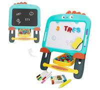 ColorBaby 47990 Good Idea Tableau magnétique 2 en 1 pour Enfant, 30 x 33 x 36-50 cm, craies, marqueurs, Lettres et Chiffres, Porte-Craie et effaceur, Cadeau pour Fille de 3 Ans, Jouets éducatifs