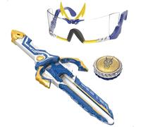 COLORBABY 48092 Infinity Nado Goggle Battle Pack, Toupie Fury Wave Dragon d'eau, épée lanceuse, Lunettes hyperdimensionnelles, lumières LED, Jeux de toupie, Piles incluses, Jeu de Bataille