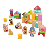 Woomax Blocs De Construction En Bois 50 Pièces