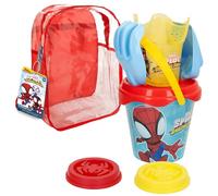 ColorBaby 77382 Marvel Spidey et Son Super équipe Set de Plage pour Enfants, Ensemble Seau de Plage avec Pelle, râteau, arrosoir et Accessoires, Sac à Dos de Plage pour Enfants, Ensemble Jouets pour
