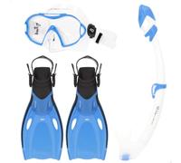 ColorBaby Aqua Sport 64038 Set de plongée avec tuba, tuba et palmes Taille L/XL