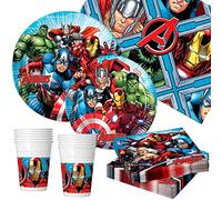 ColorBaby Avengers Set de table Fiesta Happy Deluxe 89 pièces (16 services)