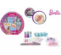 Colorbaby Barbie 48428 Set de manucure et pédicure avec lime à ongles, autocollants et décalcomanies, séparateur de doigts, kit de beauté pour filles 8+ ans