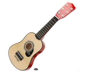 ColorBaby Bontempi Guitare Classique en Bois 55 cm avec Sangle, 6 Cordes fonctionnelles, Design Traditionnel, Corps Brillant, légère et maniable, pour se Lancer dans la Musique à partir de 5 Ans