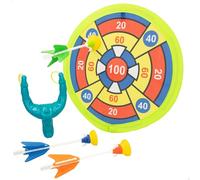 ColorBaby CB Games 49954 Set de Lance-Pierres, 3 flèches, Lance-Pierres, Pointes et Cible avec Velcro, activités extérieures, Jouets pour Enfants, motorisation Globale, recommandé + 3 Ans