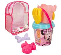 ColorBaby Disney Minnie Mouse Ensemble de Plage pour Enfants avec Pelle, râteau, arrosoir et Accessoires Disney, Sac à Dos de Plage pour Enfants (48229)
