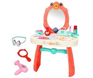 ColorBaby, Coiffeuse avec lumière et Son, Princesses, avec Accessoires, beauté Enfant, Jeu de Maquillage, Table de Maquillage pour Fille, Jouet pour Fille 3 Ans (47378)