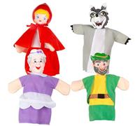 COLORBABY Cucu Show 39166 Lot de 4 marionnettes avec Personnages de 25 cm, matériaux Doux et sûrs, Jouets pour Enfants, pour Jouer en Groupe ou Passer du Temps en Famille