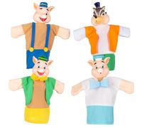COLORBABY Cucu Show 39167 Lot de 4 marionnettes avec Personnages de 25 cm, matériaux Doux et sûrs, Jouets pour Enfants, pour Jouer en Groupe ou Passer du Temps en Famille