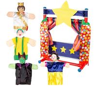 ColorBaby Cucu Show 39171 Lot de 4 marionnettes de théâtre de marionnettes 25 cm Matériaux Doux et sûrs pour Jouer en Groupe ou Passer du Temps en Famille
