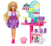 ColorBaby Dreameez 39189 Poupée à cheveux longs avec accessoires interactifs Jeu de rôle Jardinière pour filles et garçons à partir de 3 ans Développe la créativité, l'imagination et la compétence