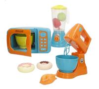 COLORBABY Ensemble de cuisine jouet pour enfants 24 mois à 3 ans, Mixeur, Micro-ondes, Accessoires de cuisine pour enfants, Jouets pour filles