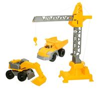 ColorBaby, Ensemble véhicules et Machines de Construction, Camion à Benne basculante, Grue, Pelleteuse, Jeu interactif, Jouet pour Enfants, Jouets véhicule Construire, Cadeau pour Enfants de 3 Ans