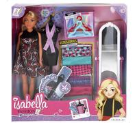 ColorBaby Isabella 39414 Poupée articulée avec Accessoires, Miroir, Mannequin, cintres, Tissus, Jeu de Couture pour Enfants, Jeux de Design de Mode, Jouets pour Enfants 3 Ans