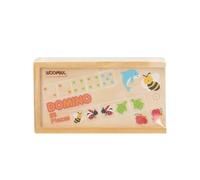 Colorbaby Jeu De Société Domino Des Animaux En Bois Woomax Version Espagnole 28 Pièces