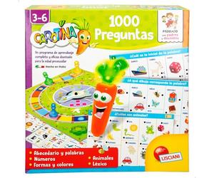 Colorbaby Lisciani - Carotine 1 000 Questions, 94 activités, Jeu de société, Stylo électronique Parlant, ABC, 123, Mots, Formes, Jeux éducatifs, 3 Ans, 47619