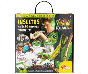 Colorbaby Lisciani - I'm A Genius, Laboratoire Scientifique, 50 expériences scientifiques sur Les Insectes, avec Filet, Pinces, loupe, Jouet éducatif, Science à la Maison, Jouets pour Enfants 8 Ans,
