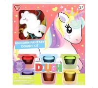 ColorBaby Play 39616 Jeu de pâte à Modeler Licorne et Fantaisie, 6 Pots de Couleurs, moules à Modeler, Outils de modelage, expérience sûre, Enfants à partir de 3 Ans