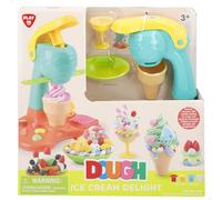 ColorBaby Play 39616 Jeu de pâte à Modeler pour Machine à crème glacée, 4 Pots de Couleurs, moules à Modeler, Outils de modelage, expérience sûre, Enfants à partir de 3 Ans