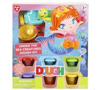 ColorBaby Play 39619 Jeu de pâte à Modeler créatures Marines, 6 Pots de Couleurs, moules à Modeler, Outils de Moulage, expérience sûre, Enfants à partir de 3 Ans