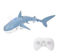 ColorBaby Racing Boat 39729 Requin de Jouet télécommandé, 38 x 14 x 10 cm, télécommande Submersible, 6 Directions, fréquence 2,4 GHz, portée 30 mètres, autonomie 25 Minutes, +3 Ans