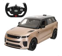 ColorBaby Rastar 41372 Voiture télécommandée, Range Rover Sport SV, échelle 1:14, réplique Officielle, télécommande radiocommandée 2,4 GHz, Portes rabattables, Couleurs Assorties Noir ou Beige, pour