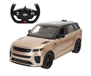 ColorBaby Rastar 41372 Voiture télécommandée, Range Rover Sport SV, échelle 1:14, réplique Officielle, télécommande radiocommandée 2,4 GHz, Portes rabattables, Couleurs Assorties Noir ou Beige, pour