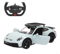 ColorBaby Rastar Voiture télécommandée Porsche 911 Dakar, à l'échelle 1:14, avec lumières avant, portes d'ouverture manuelle et porte-bagages, 6 fonctions, licence officielle, à partir de 6 ans (41327