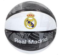 ColorBaby Real Madrid Ballon de Basket-Ball D24 cm T7, Design Officiel, Surface texturée, Prise optimale, idéale pour l'intérieur et l'extérieur (77620)
