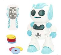 ColorBaby 47836 Warriors Robot télécommandé, Intelligent et interactif, 23 cm, lumière et Son, lanceurs OVNI, robotique, Robots télécommandés, Jouets Enfants 3 Ans, Cadeau d'anniversaire