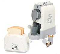 ColorBaby Set cafetière et Grille-Pain pour Jouet, lumière et Sons réalistes, Accessoires de Cuisine pour Enfants, Comprend des Capsules, des tranches de Pain, des Jouets pour Enfants de 3 Ans, Jeu