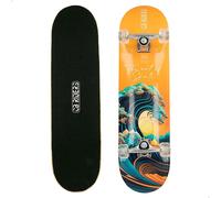 COLORBABY CB Riders Skateboard en bois, axe aluminium, antidérapant, planche avec 4 roues PU, maximum 100 kg, cadeau 6 ans