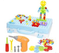 ColorBaby Smart Theory 39426 Coffret de Construction, Tournevis de Jouet, Plus de 200 pièces de Couleurs, Outils pour Jouer au développement Stem, Jouets pour Enfants à partir de 6 Ans