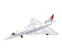 ColorBaby Smart Theory 39596 Jeu de Construction Avion modèle Concorde + 260 pièces en métal avec Outils de Montage, Cadeau Enfant 8 Ans, maquettes, Jouet éducatif, stem, Cadeaux Originaux