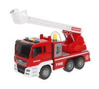 ColorBaby Speed & Go 39063 Camion de Pompiers avec lumières et Sons, Grue et Tuyau interactifs, Eau réelle, système de Friction, échelle 1:14, Sauvetage, pour Enfants à partir de 3 Ans